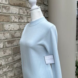 Brand New Sag Harbor Powder Blue Mock Neck Sweater - Petite Med